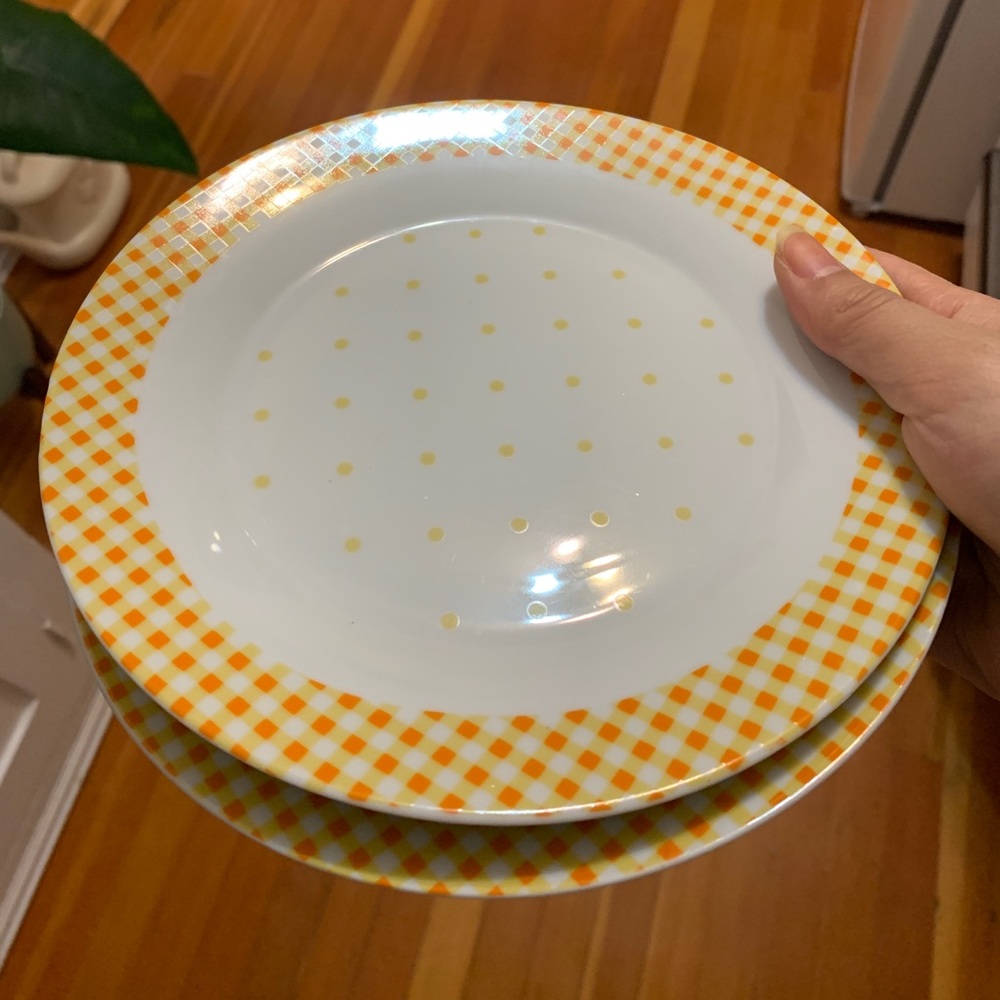 Set of 2 orange side plates
